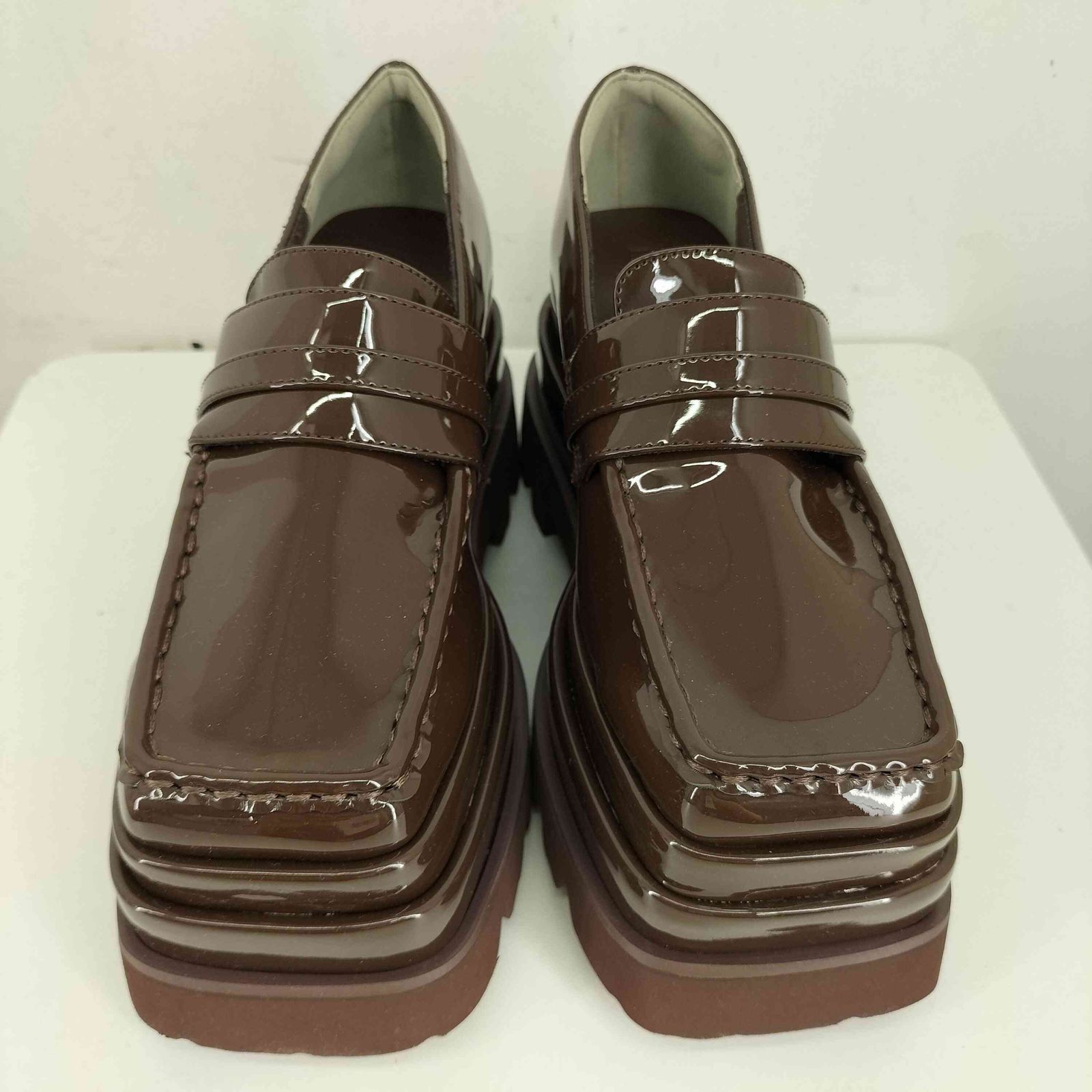 Darich ダーリッチ エナメルプラットフォームローファー ブラウン Sサイズ ダーリッチ Darich プラットフォームローファー （ブラウン