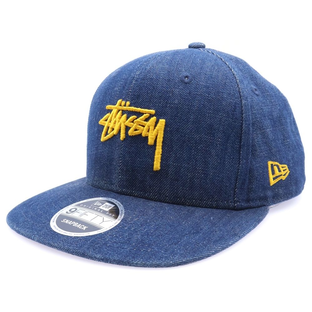 NEW ERA (ニューエラ) ×STUSSY ×ステューシー ロゴ刺繍 デニムベース