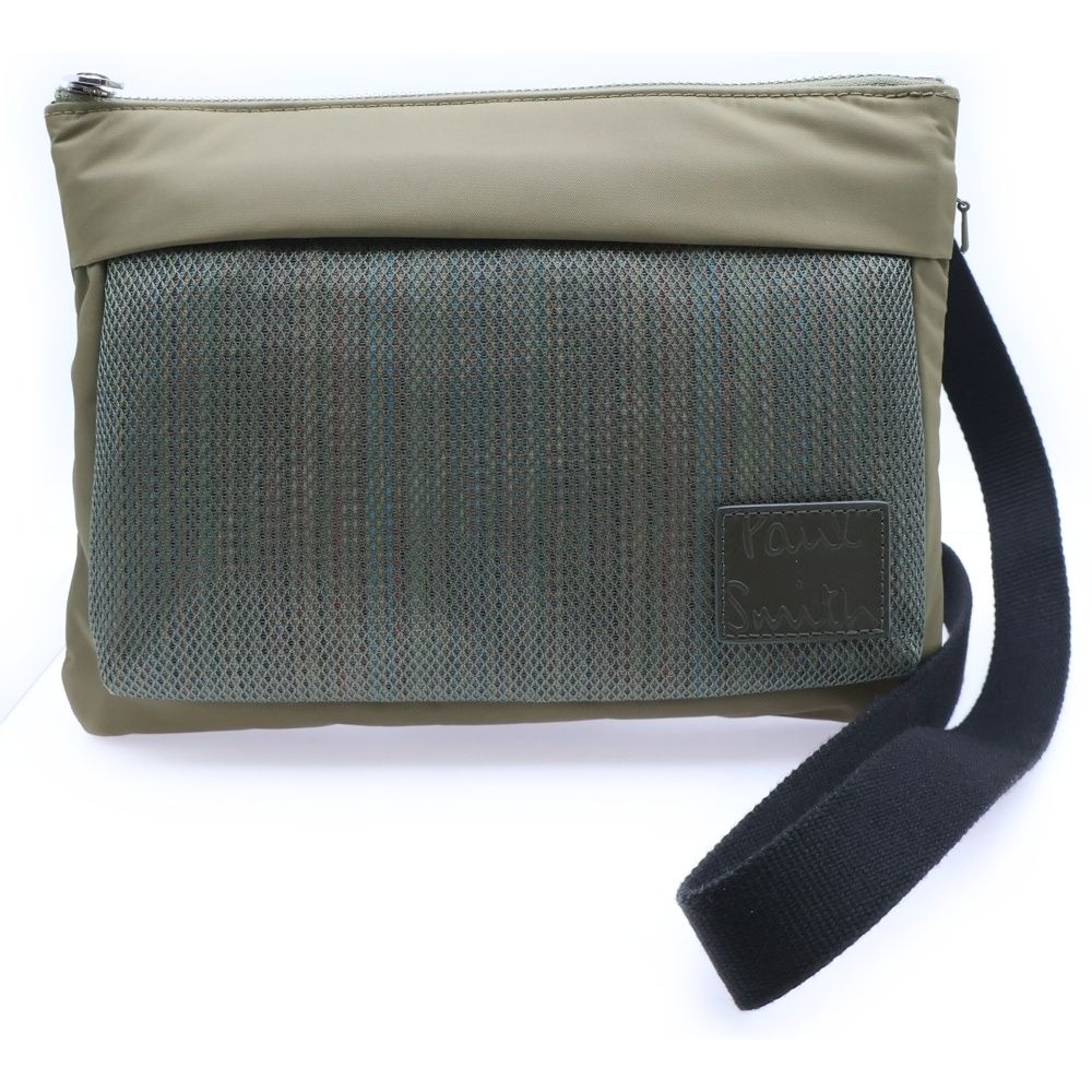Paul Smith ポールスミス ショルダーバッグ ポーチ 【未使用級】 Paul Smith (ポールスミス) ナイロンショルダーバッグ ポーチ カーキ