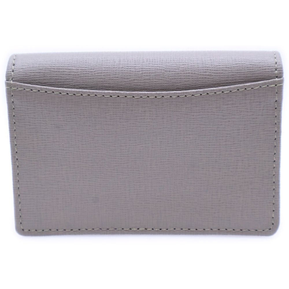 FURLA (フルラ) レザー カード ケース グレー - メルカリ