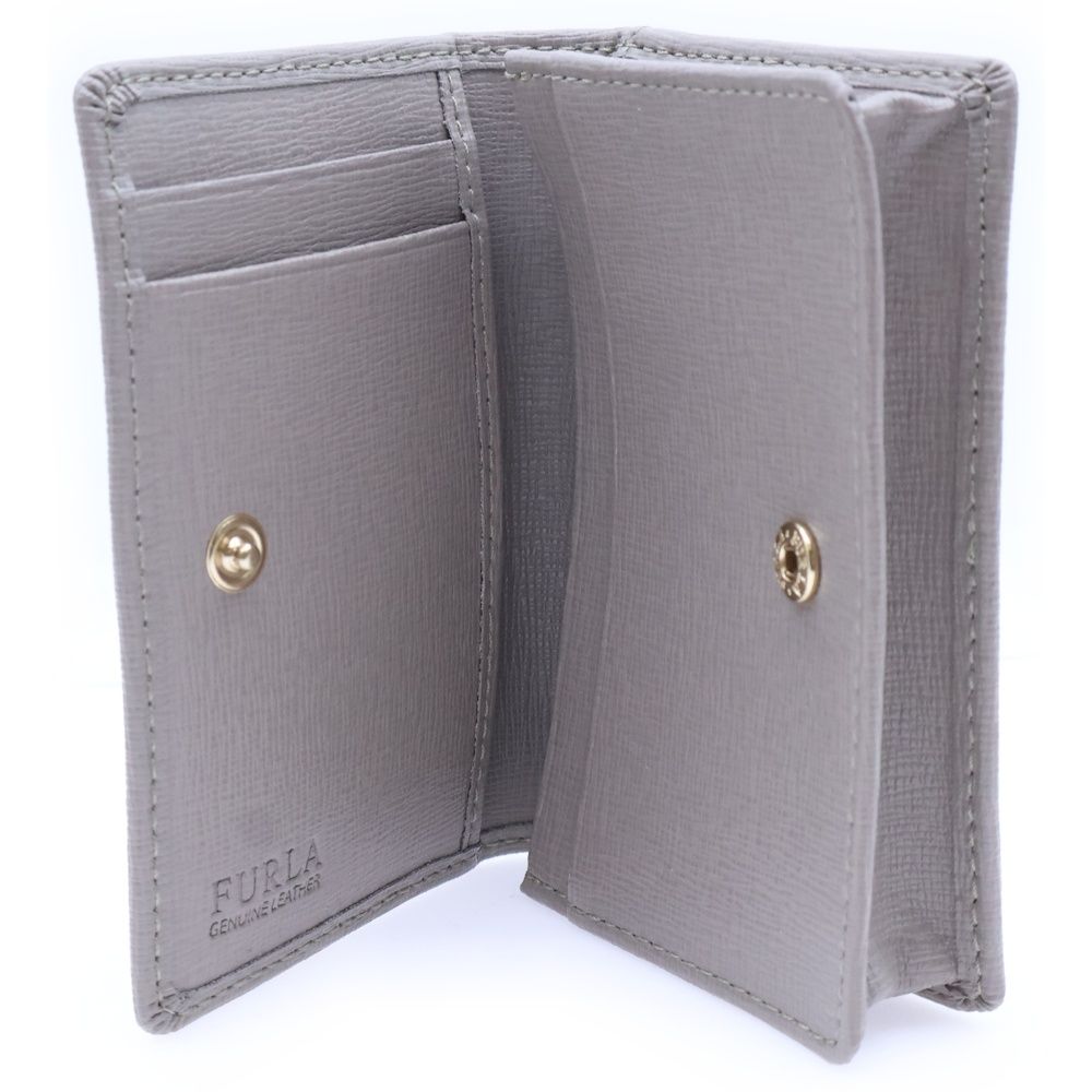FURLA (フルラ) レザー カード ケース グレー - メルカリ