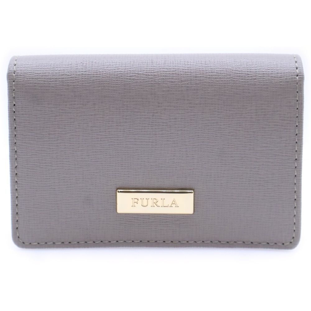 FURLA (フルラ) レザー カード ケース グレー - メルカリ