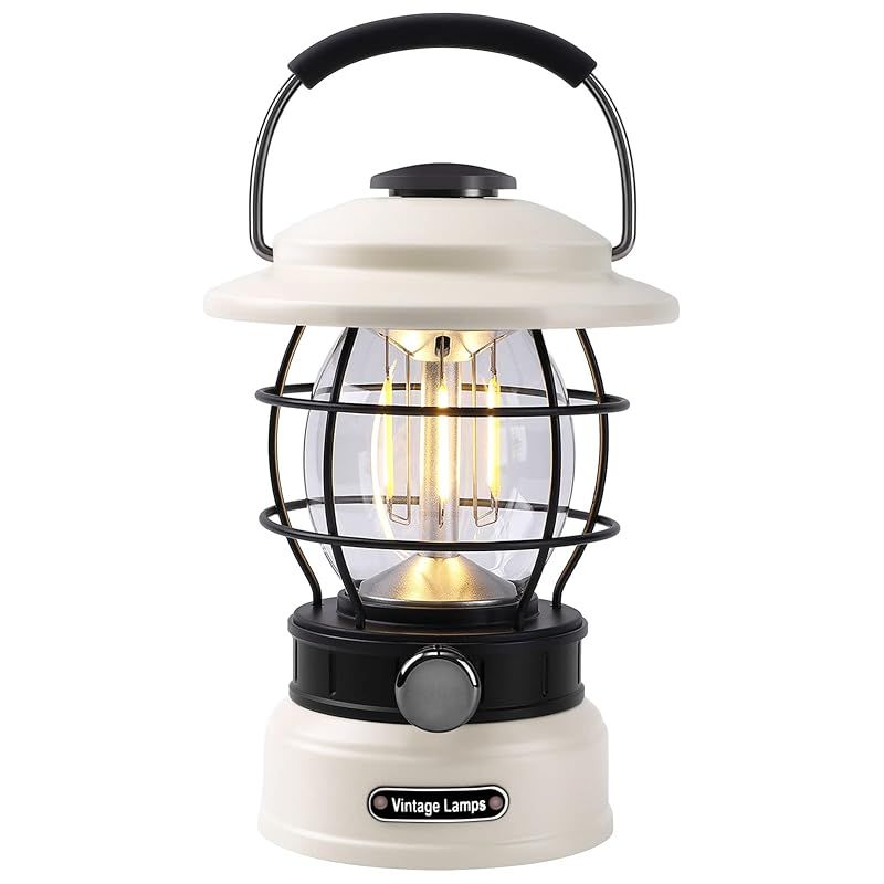 Litake LED ランタン 充電式 レトロ ledランタン 無段階調光 3色切り替え 5200mAh 600lm 120時間点灯 キャンプライト 防災 キャンプ アウトドア ベージュ