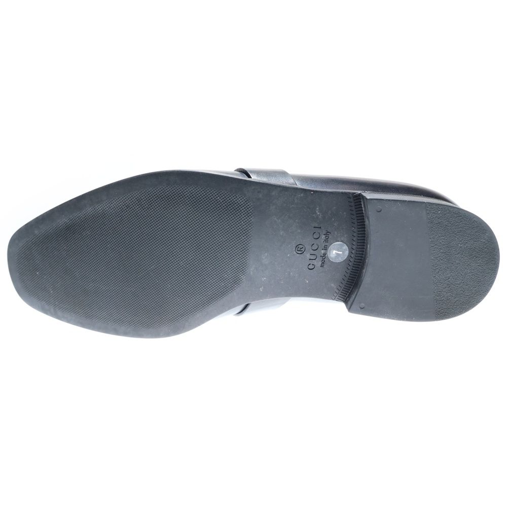  GUCCI グッチ Leather GG Loafers GGロゴ インターロッキング ローファー スリッポン ブラック 7 25 0～26 0 cm その他 靴