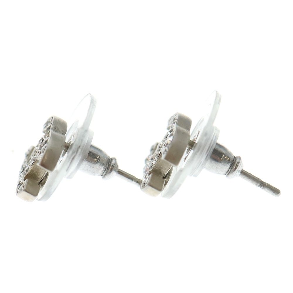 CHANEL (シャネル) ココマーク ラインストーン ピアス シルバー A13 A