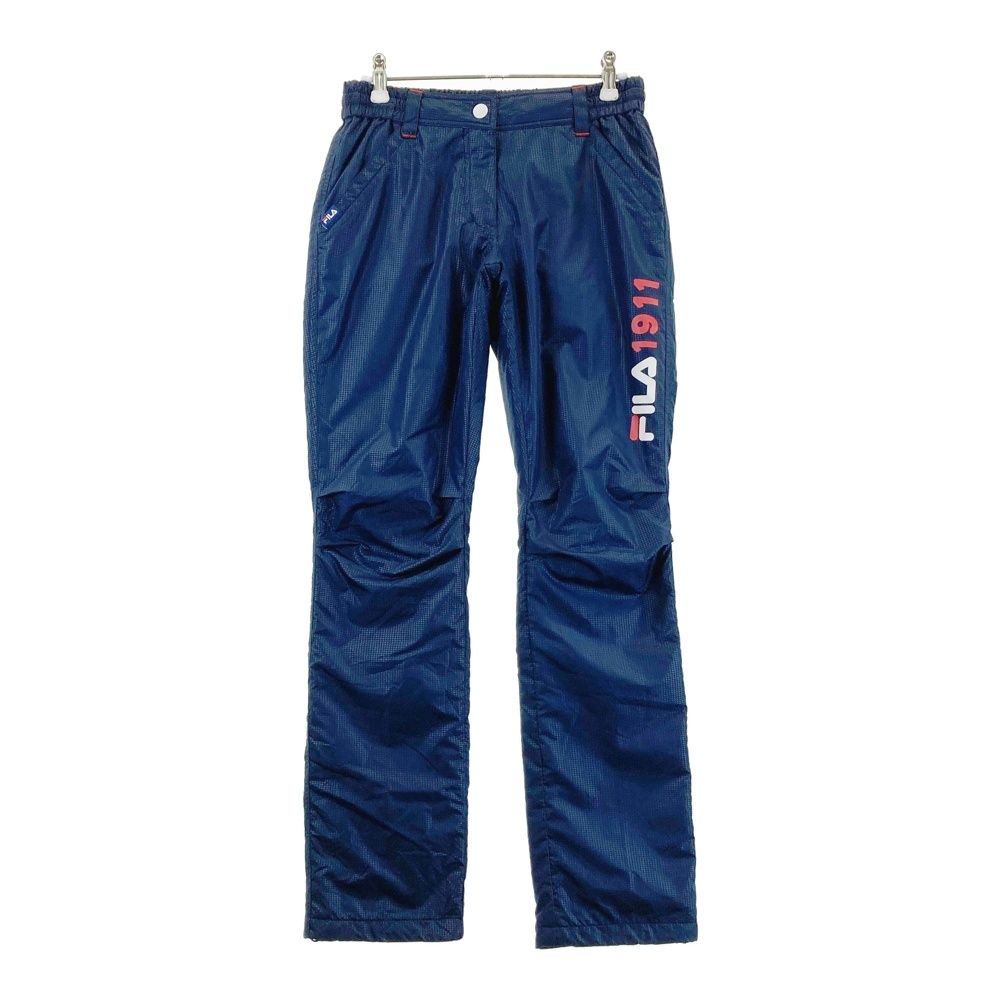 サイズ：M FILA GOLF フィラゴルフ サイドロゴ 中綿ロングパンツ 総柄