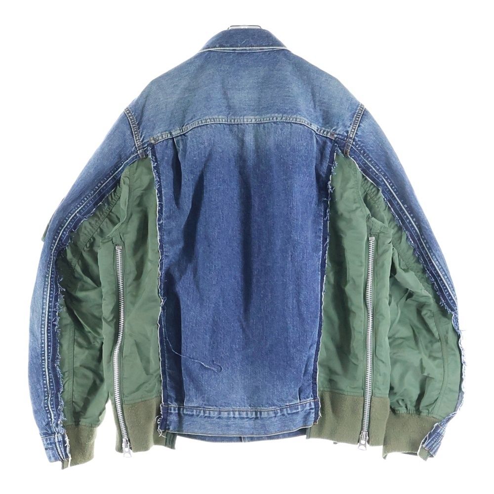 Sacai (サカイ) 21AW DENIM MA-1 JACKET MA-1ドッキングデザイン