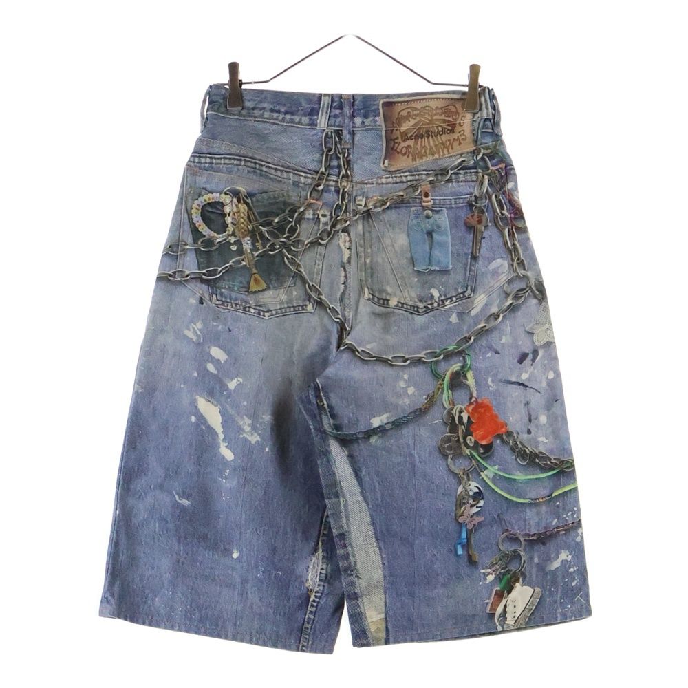Acne Studios アクネ ストゥディオズ Loose Fit Shorts トロンプルイユ デニム柄ショーツ ハーフパンツ インディゴ FN-MN- BE 0163-