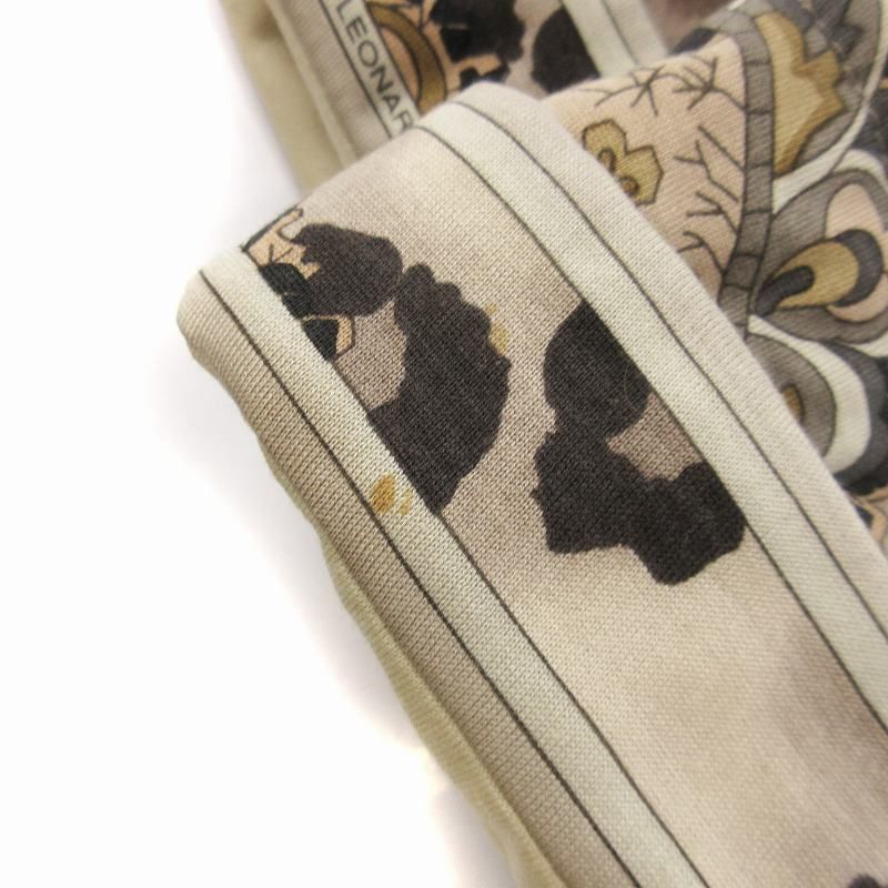 レオナール LEONARD FASHION 中綿コート 肩パッド レオパード