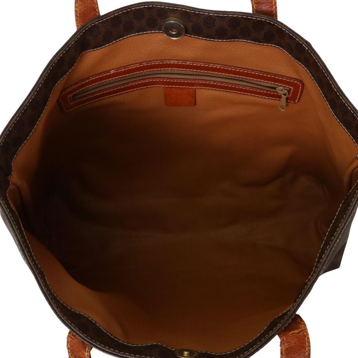 人気】CELINE セリーヌ マカダム柄 トリオンフ トートバッグ ブラウン