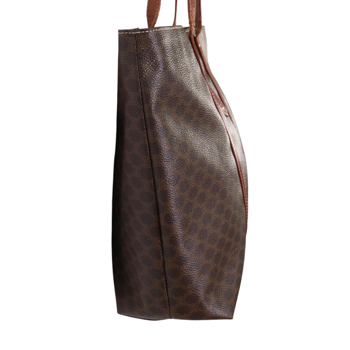 人気】CELINE セリーヌ マカダム柄 トリオンフ トートバッグ ブラウン