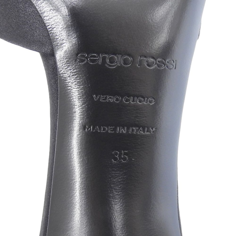 Sergio Rossi セルジオロッシ 未使用 Crystal-embellished satin pumps