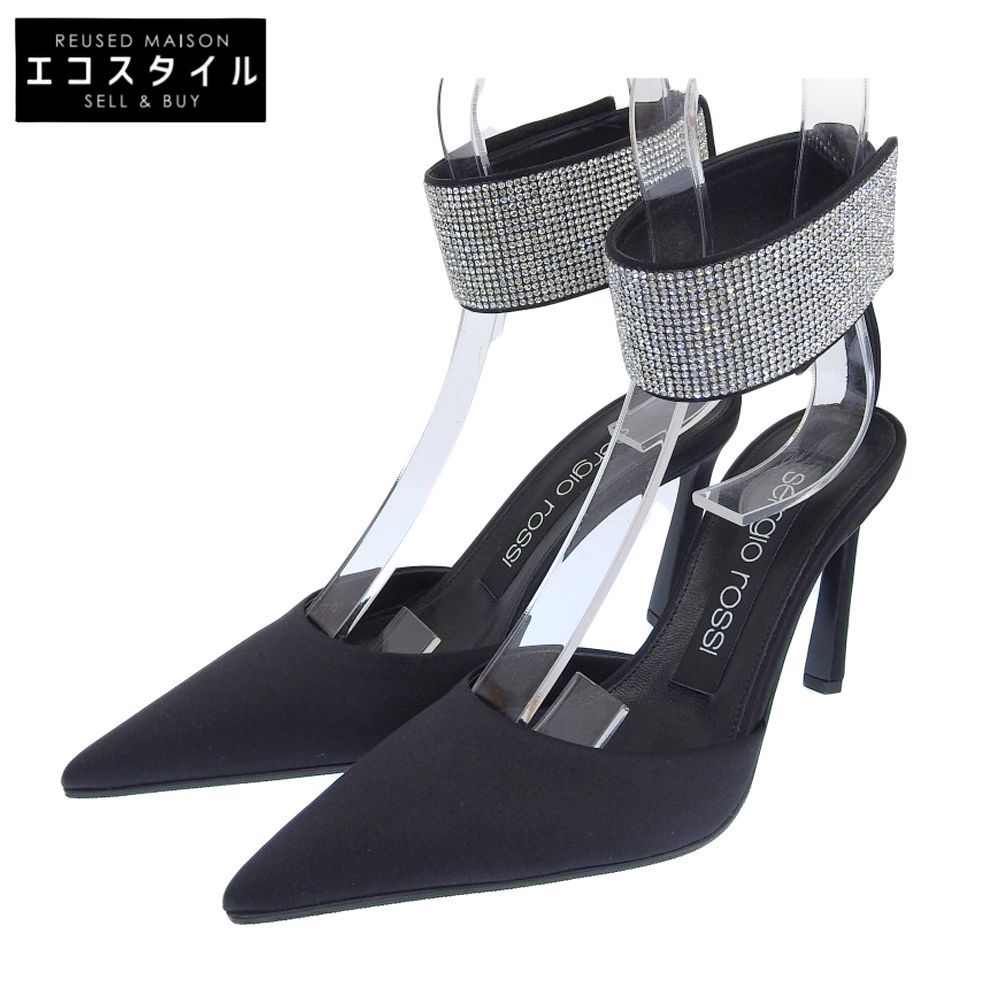 Sergio Rossi セルジオロッシ 未使用 Crystal-embellished satin pumps