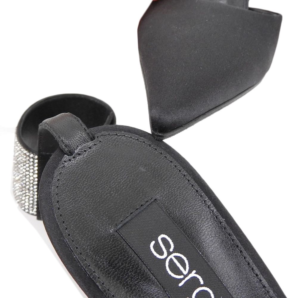 Sergio Rossi セルジオロッシ 未使用 Crystal-embellished satin pumps