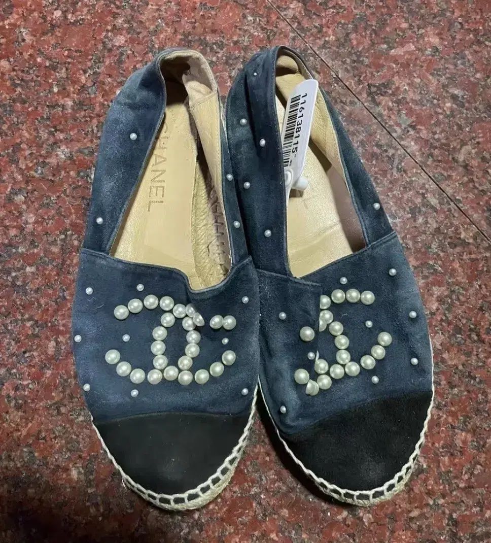 CHANEL シャネル パール 装飾 aespa エスパ エスパドリーユ スリッポン 38