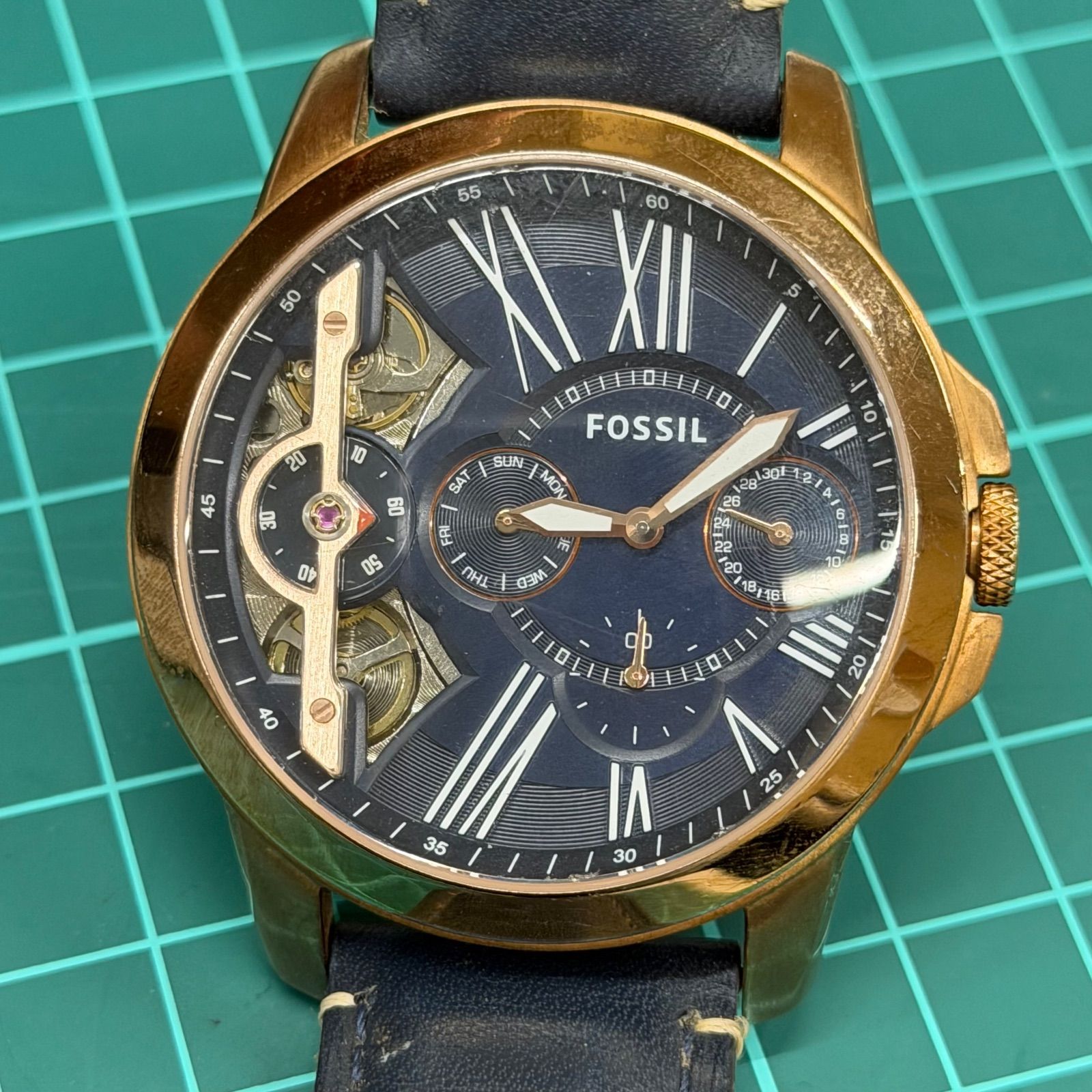 ◎【稼働品】FOSSIL フォッシル 腕時計 ME1162 メンズ レザーベルト 