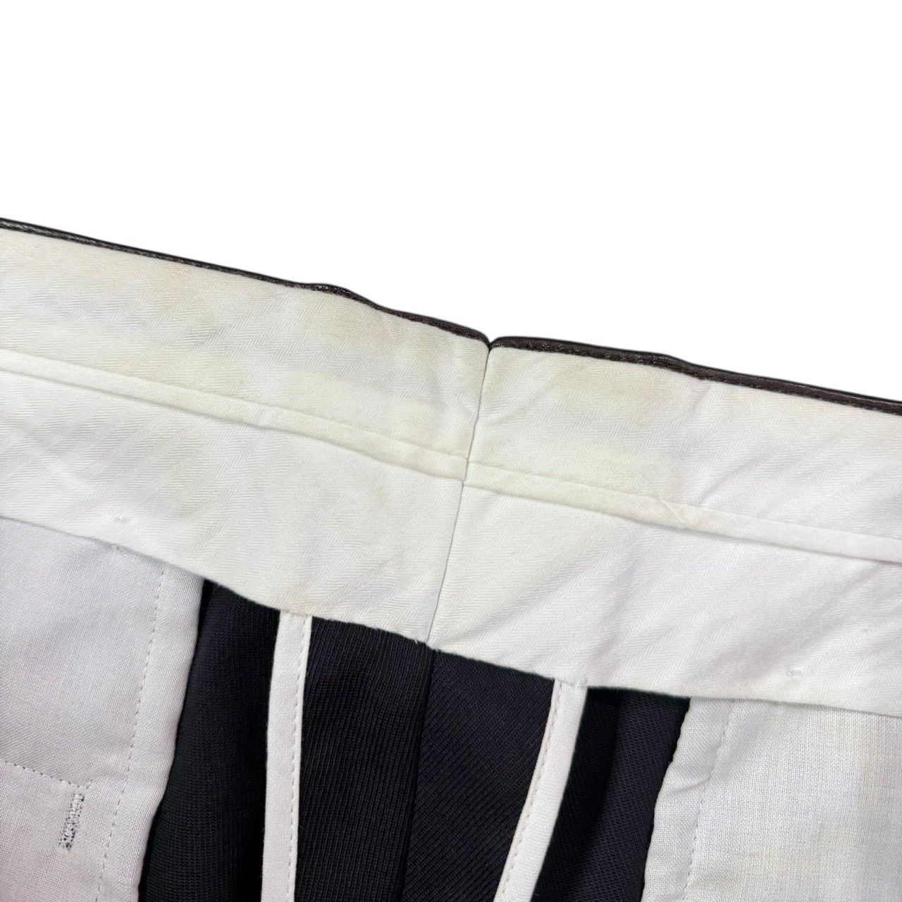 A.PRESSE アプレッセ 24SS Covert Cloth Trousers レザーパイピング