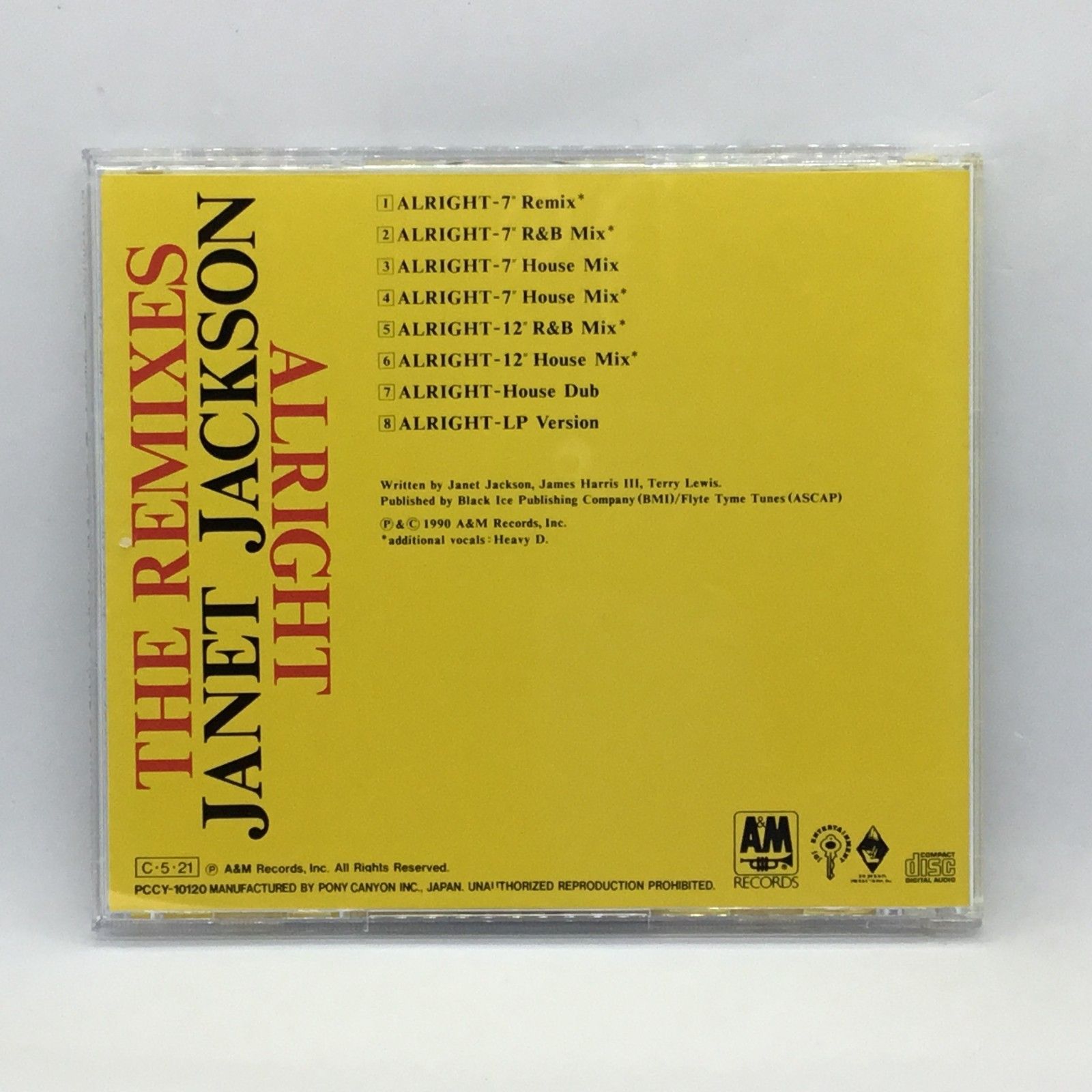 ○ Janet Jackson / Alright The Remixes (CD) PCCY-10120 ジャネット