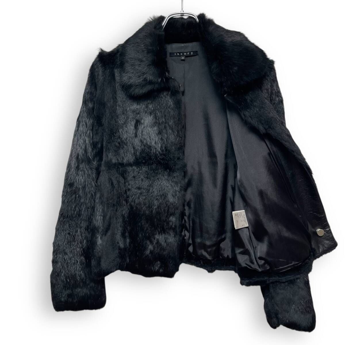 M2571/ theory セオリー ラビットファー ジャケット リアルファー 毛皮