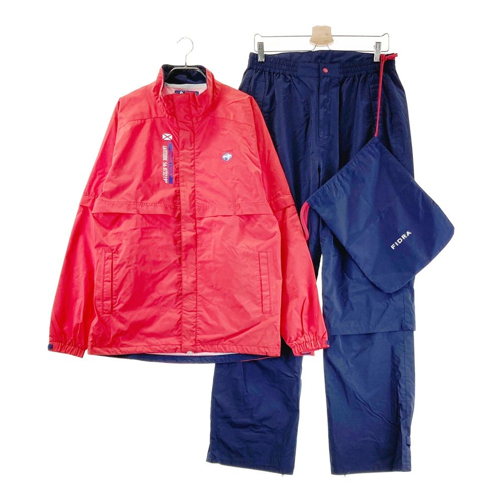 サイズ：L FIDRA フィドラ 2WAY レインウェア 上下セット レッド系