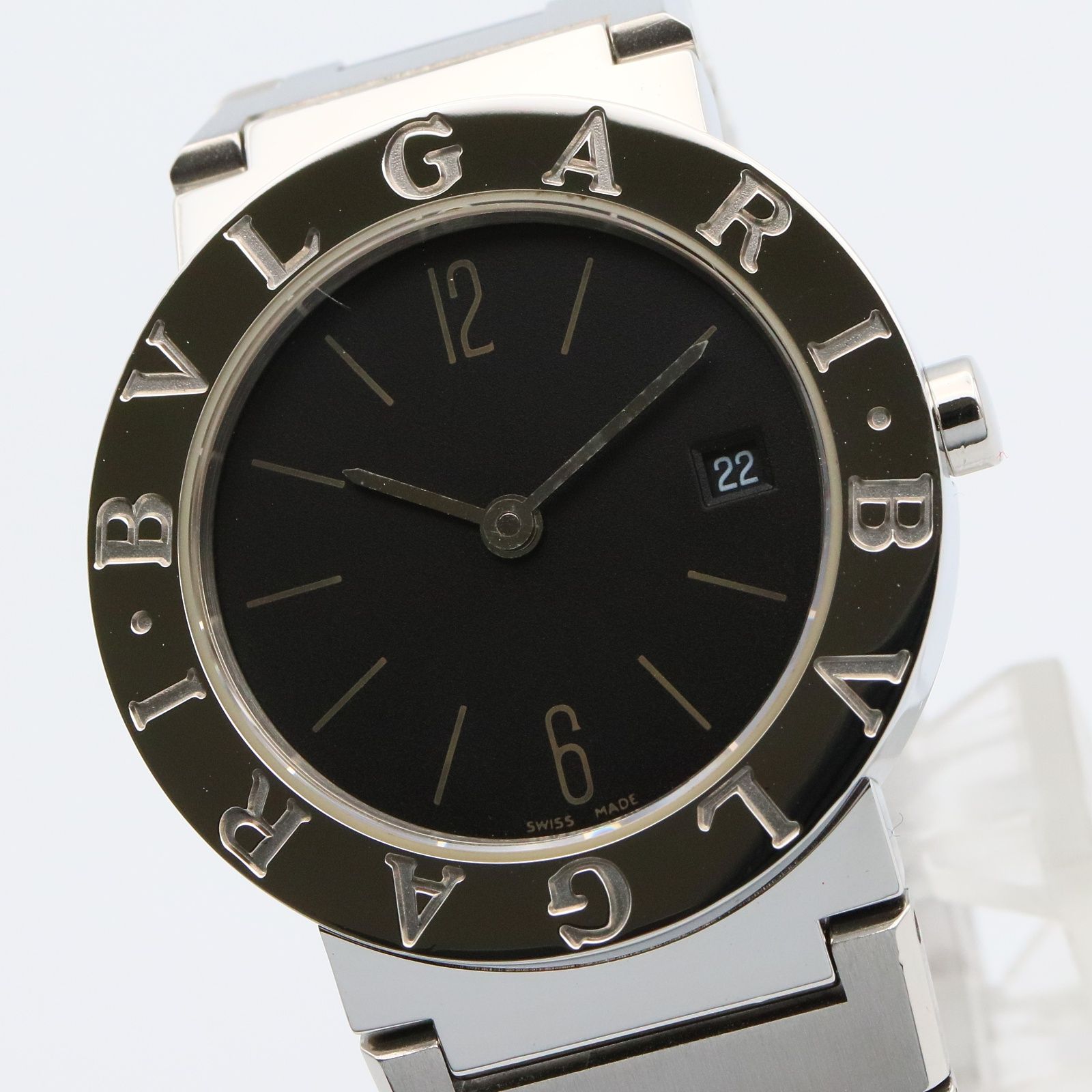 ブルガリブルガリ BB26SS ブラック文字盤 ステンレス レディース