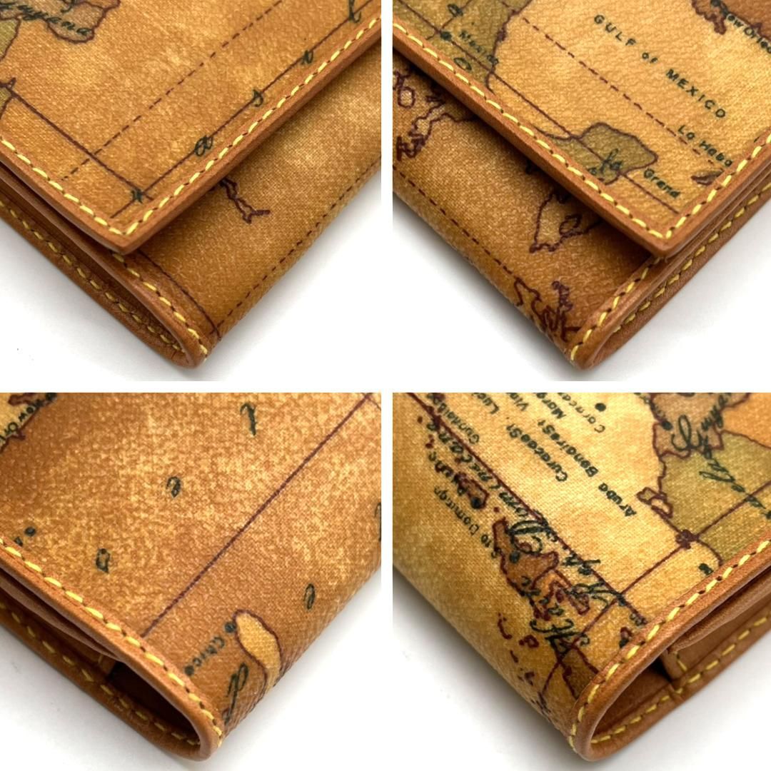 超美品】PRIMA CLASSE プリマクラッセ 長財布 PVC 地図柄 ブラウン