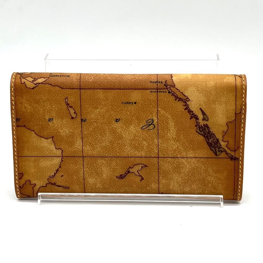 超美品】PRIMA CLASSE プリマクラッセ 長財布 PVC 地図柄 ブラウン