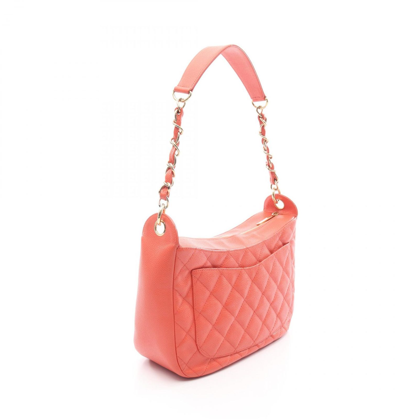 シャネル CHANEL ショルダーバッグ マトラッセ コーラルオレンジ