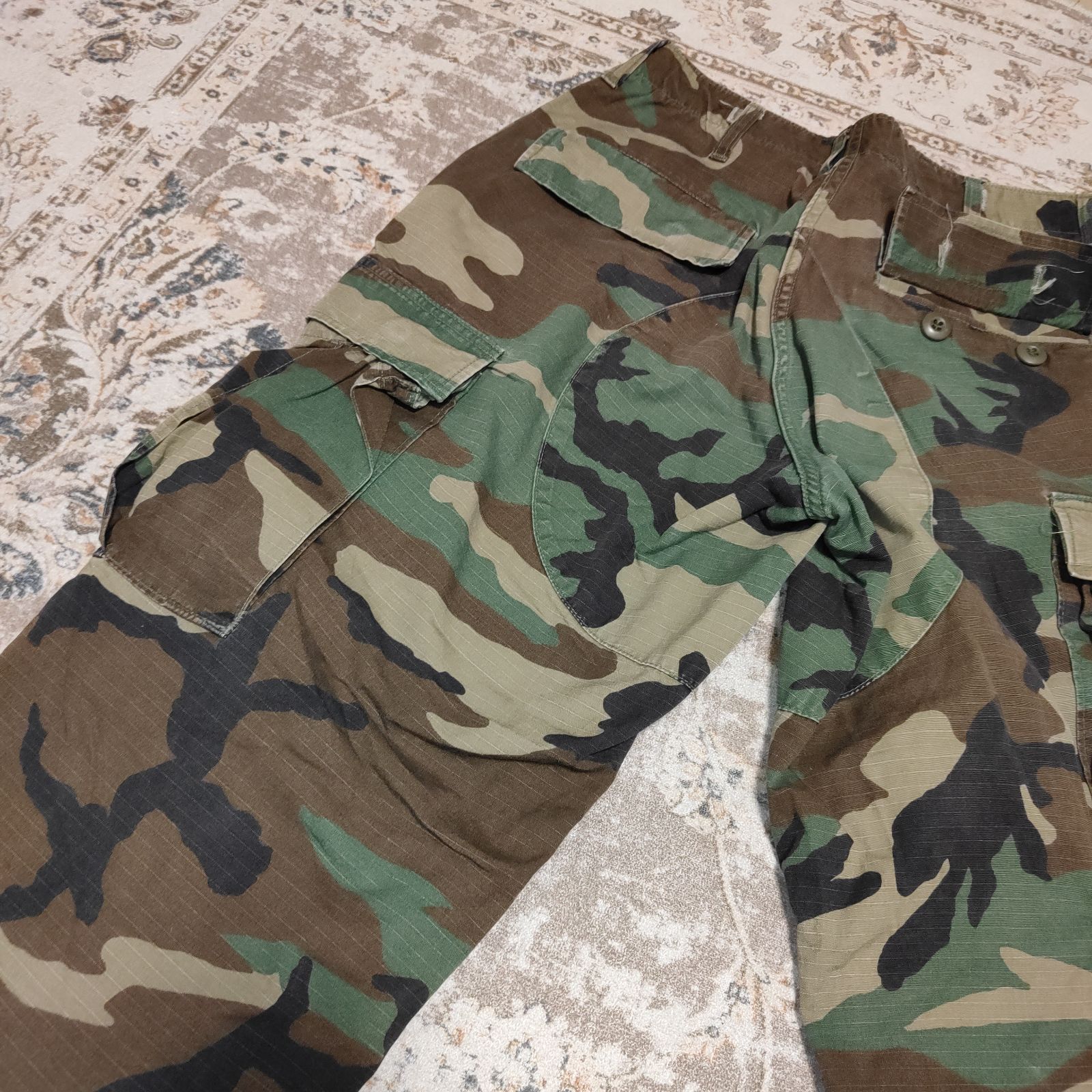米軍 迷彩服 ミリタリーパンツ ウッドランドカモ 90s カーゴパンツ BDU 