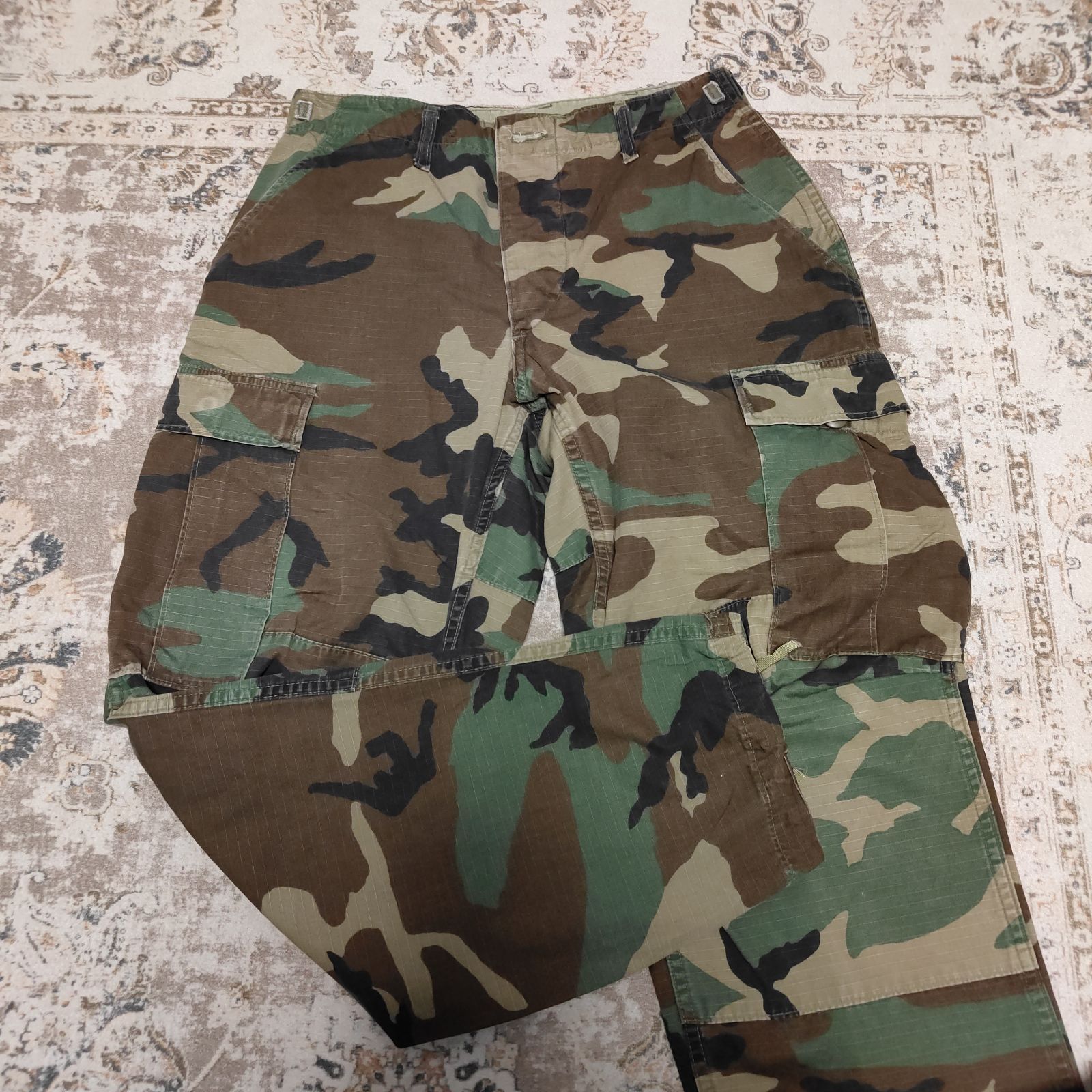 米軍 迷彩服 ミリタリーパンツ ウッドランドカモ 90s カーゴパンツ BDU 
