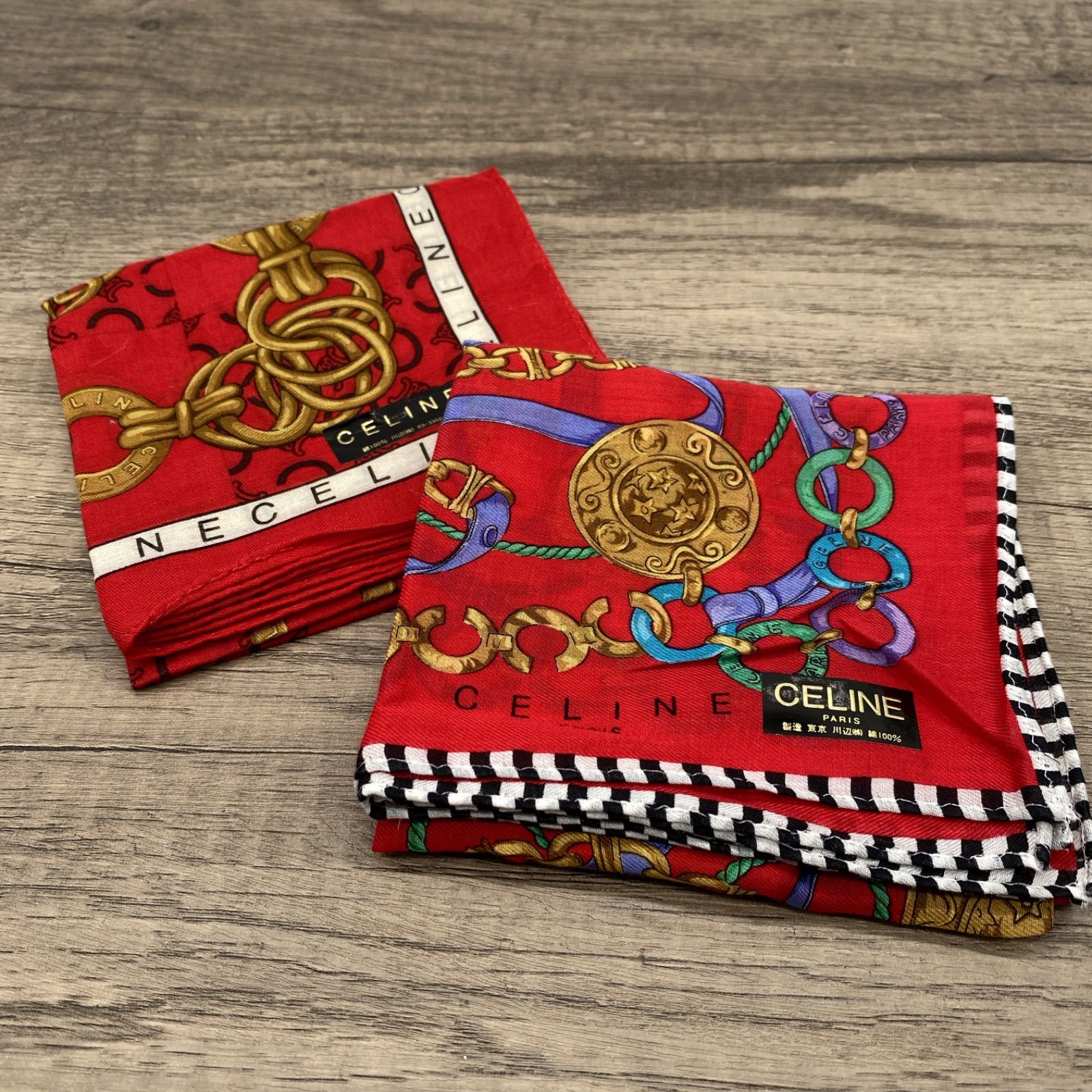 JOJOMALL®︎ CELINE 大判ハンカチ2色セット2組 JOJOMALL®︎ CELINE