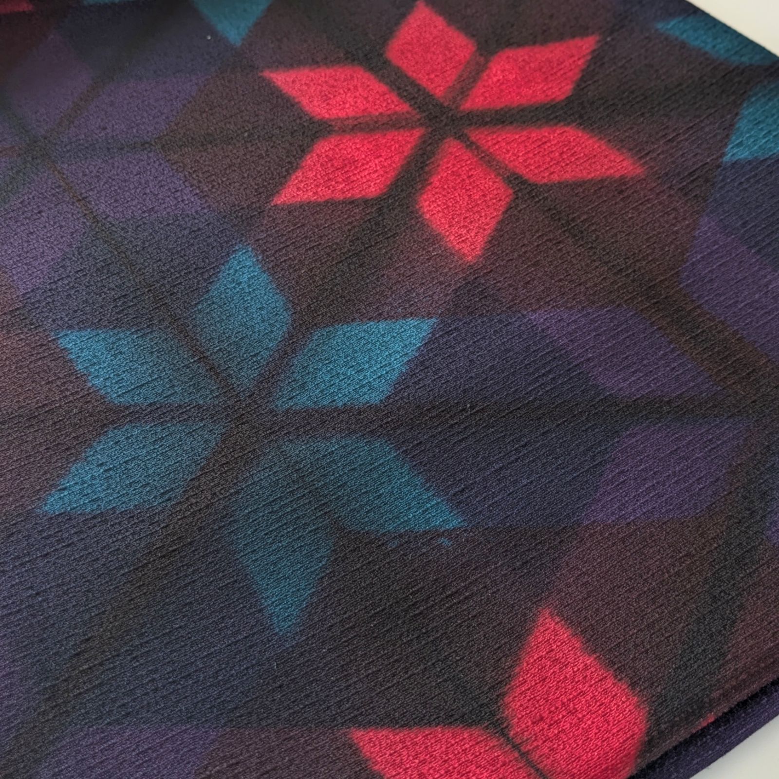 シュトラウス衣正絹高額板締め絞り手染め両面リバーシブル袋帯