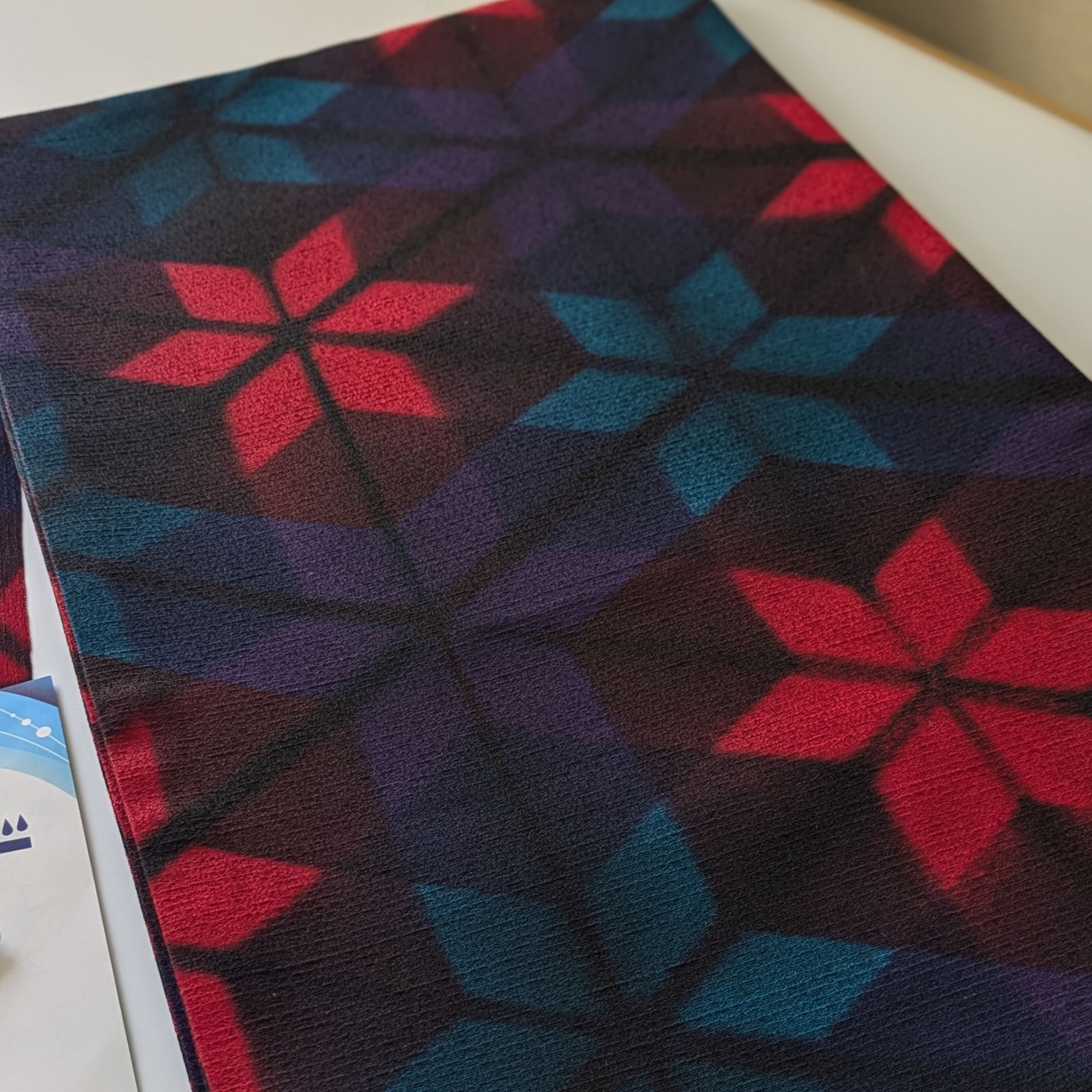 シュトラウス衣正絹高額板締め絞り手染め両面リバーシブル袋帯