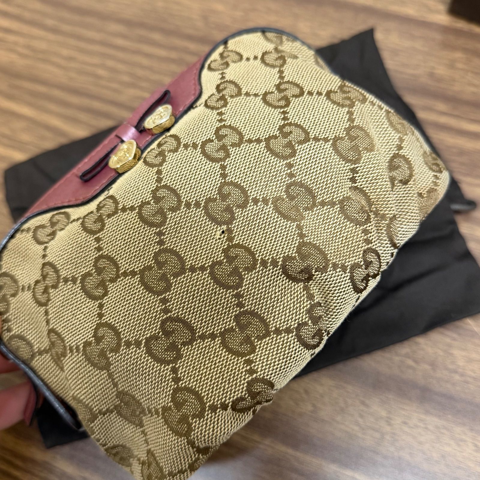 ◎【美品】GUCCI グッチ GGキャンバス 308729 ポーチ シグネチャー 