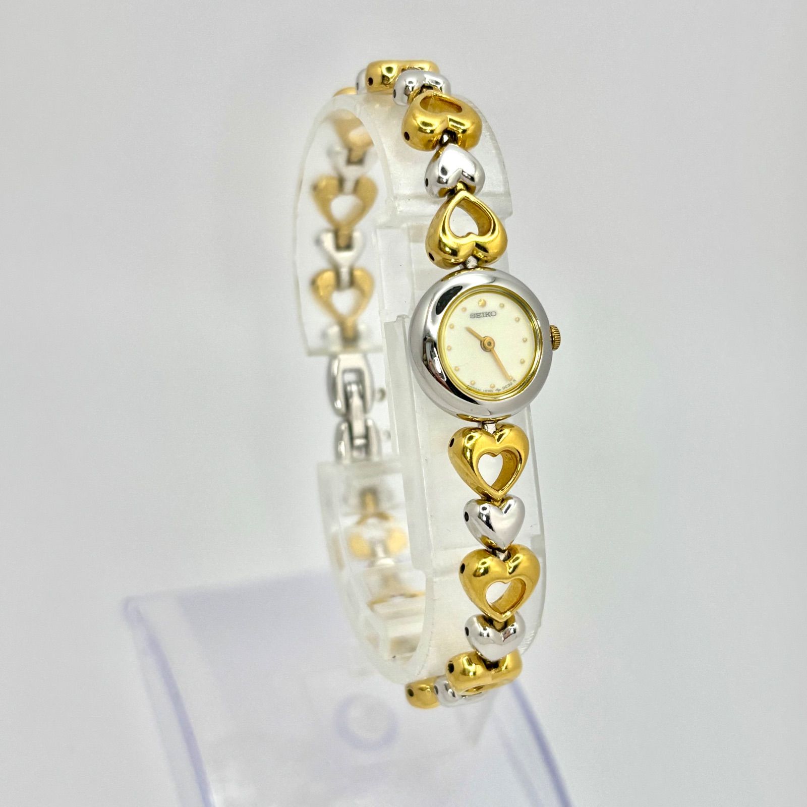 美品/新品電池】SEIKO セイコー レディース 腕時計 ハート 1E20-0030