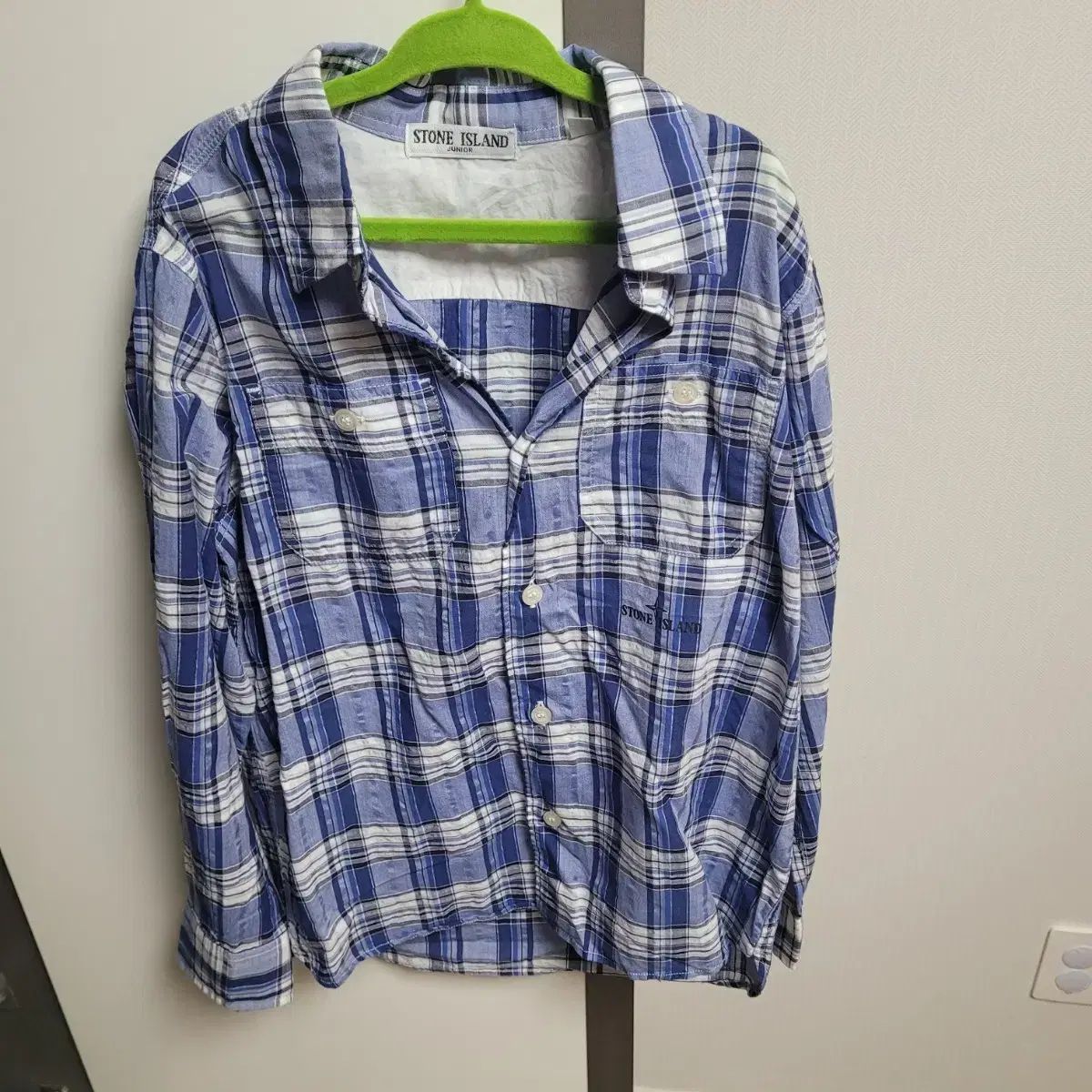 ストーンアイランドキッズ ブルー CHECK シャツ