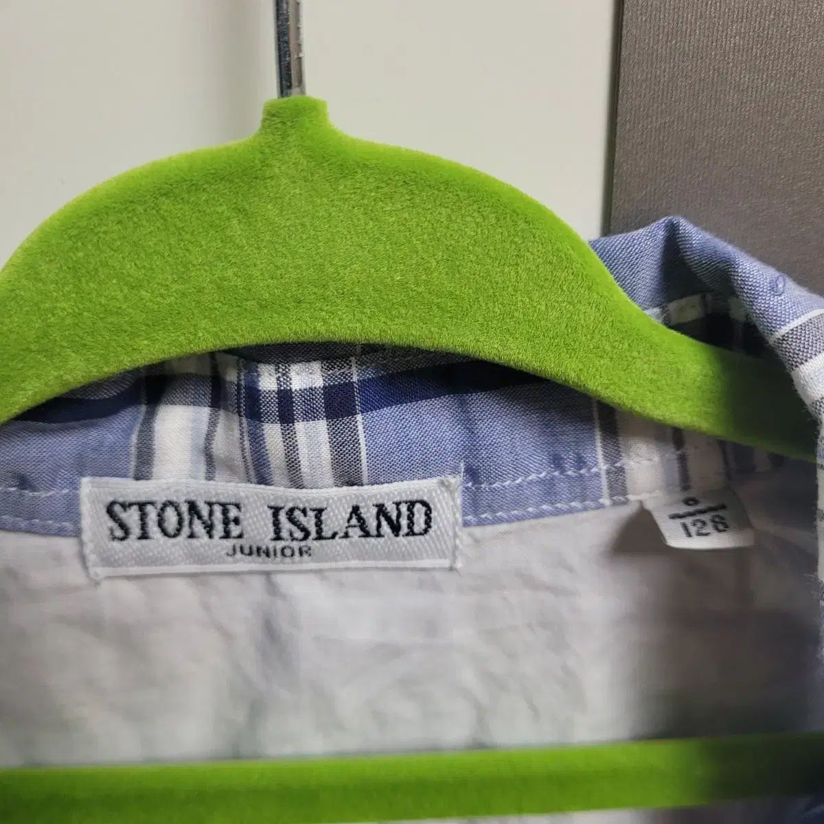 ストーンアイランドキッズ ブルー CHECK シャツ