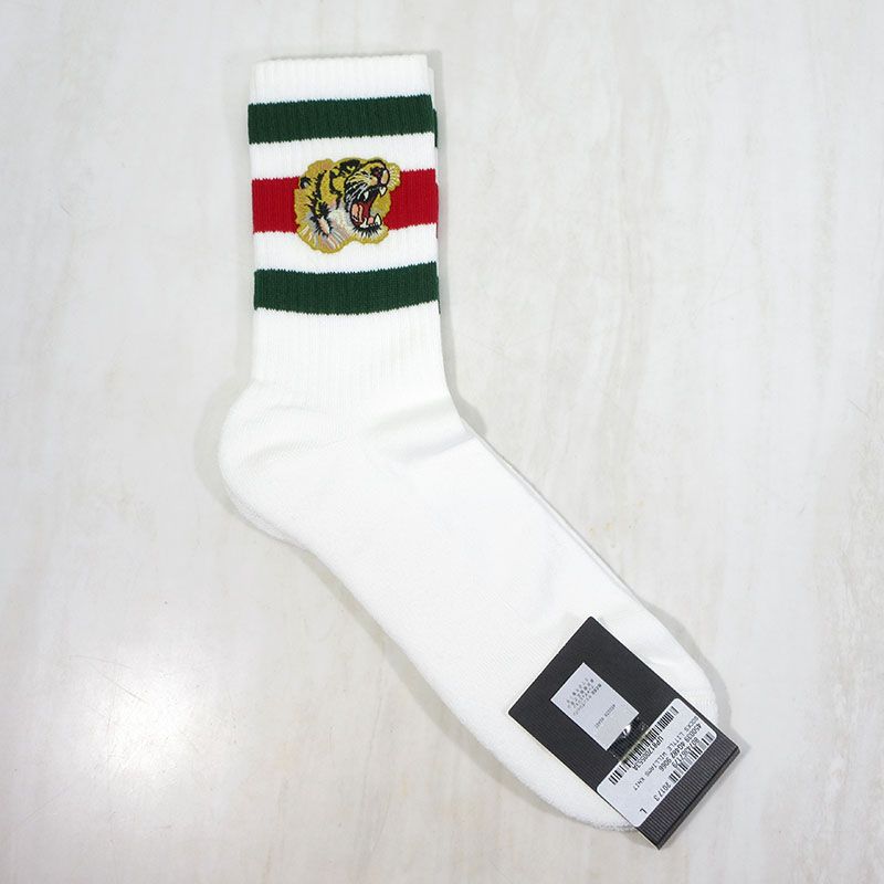 GUCCI グッチ 450039 4 G 482 9066 リトルウィリアムズ タイガー ニットソックス 靴下 ホワイトなど サイズ L 26-28 135