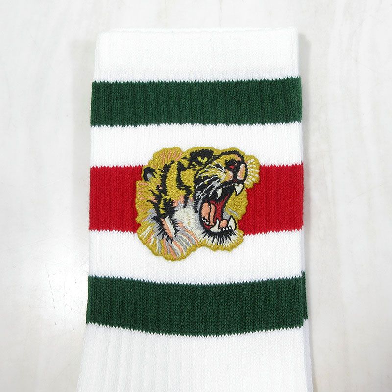 GUCCI グッチ 450039 4 G 482 9066 リトルウィリアムズ タイガー ニットソックス 靴下 ホワイトなど サイズ L 26 28 135