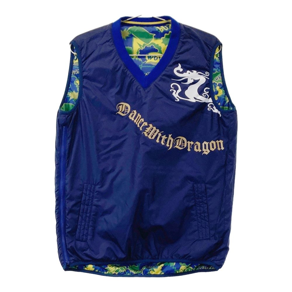 ダンスウィズドラゴン 中綿 ボア ナイロンベスト ゴルフベスト ダンス