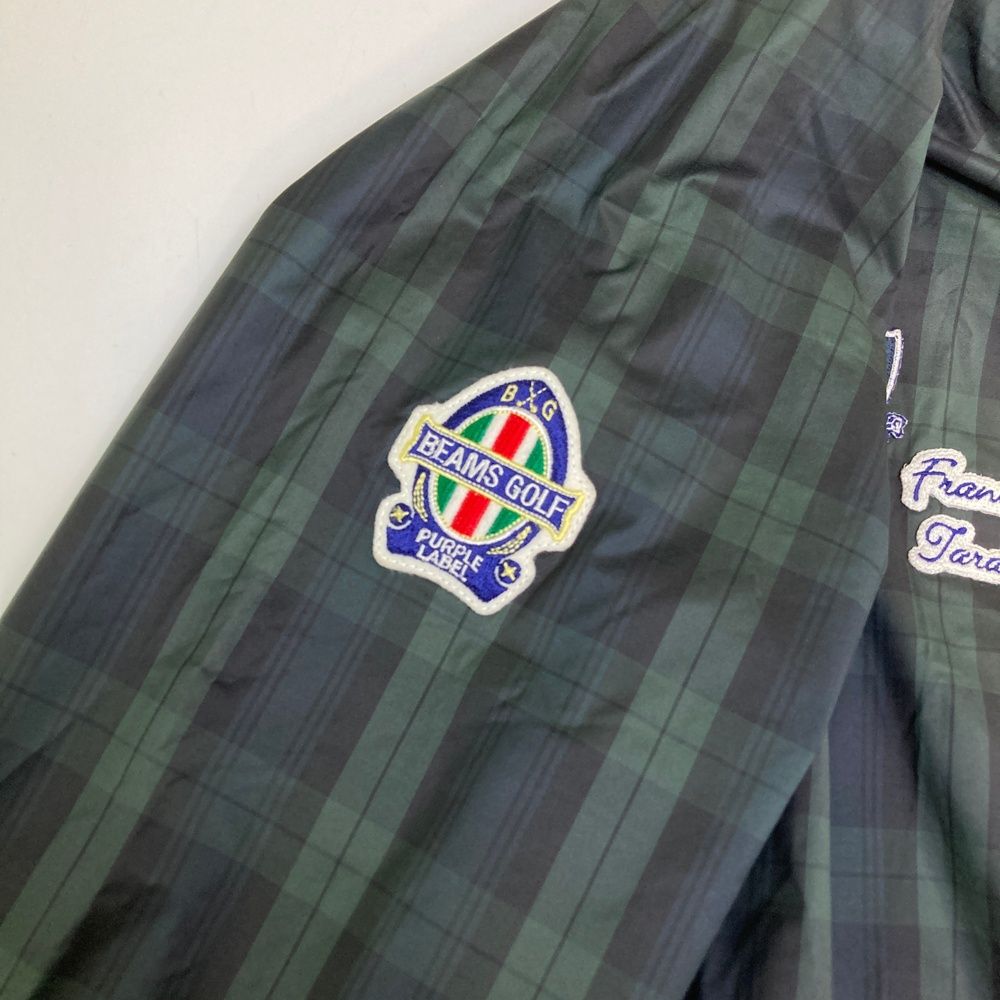 ビームスゴルフ ニットセーター 蓄熱 スニード ブルゾン チェック