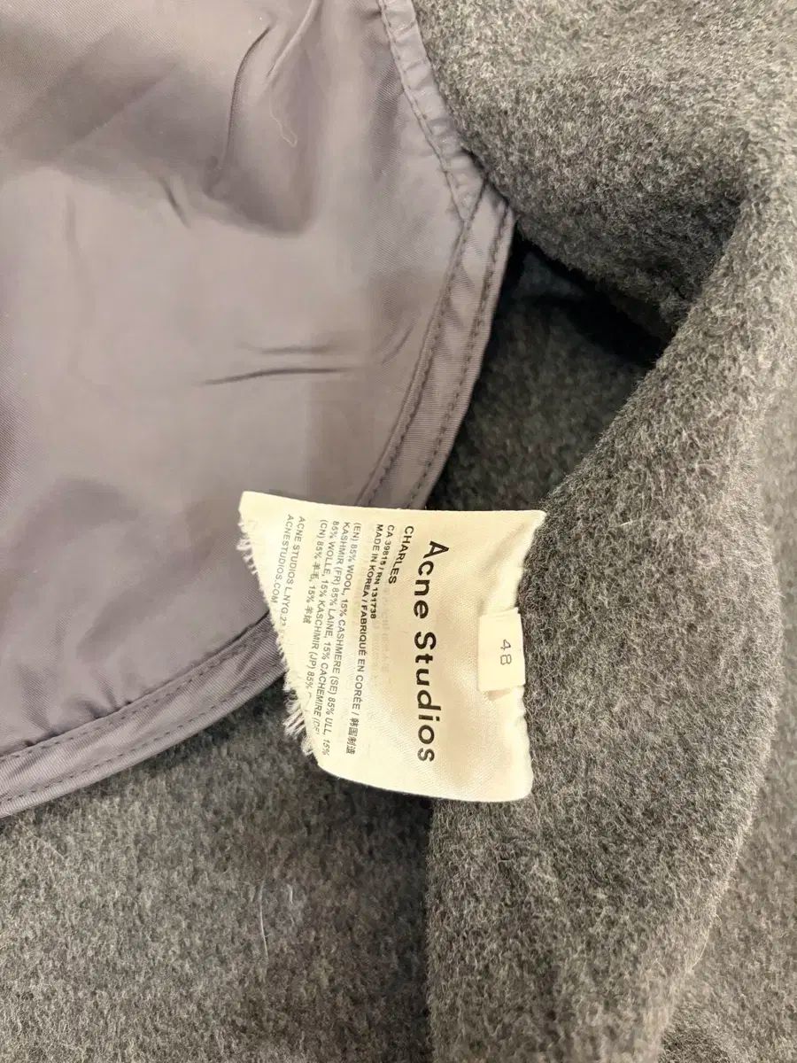 ネ*ー様 Acne Studios フード付きウールコート 48 アクネ 찰스コート 48 ネ*ー様 Acne Studios フード付きウールコート