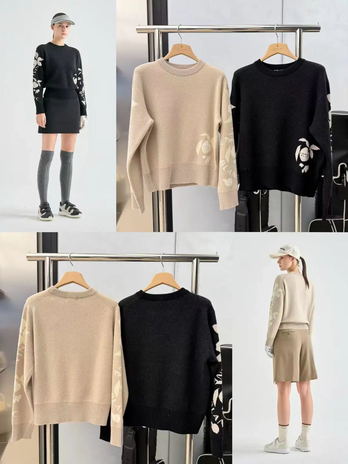 JDX ゴルフ 刺繍 ロゴ ウール ニット ジップアップ カーディガン 95 A02066