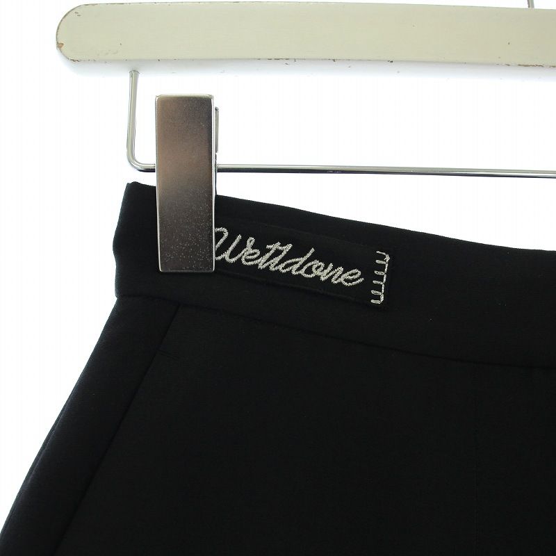 ウェルダン WE11DONE 2021年製 WOMENS BLACK HIGH-WAIST BAGGY ウェルダン WE11DONE 2021年製 WOMENS BLACK HIGH-WAIST BAGGY