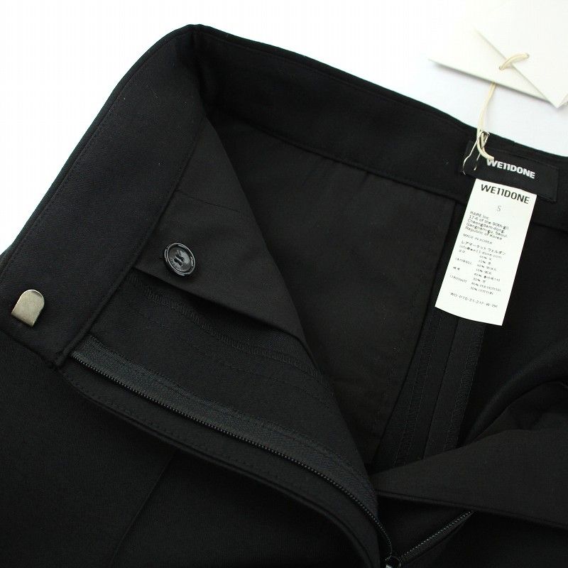 ウェルダン WE11DONE 2021年製 WOMENS BLACK HIGH-WAIST BAGGY ウェルダン WE11DONE 2021年製 WOMENS BLACK HIGH-WAIST BAGGY