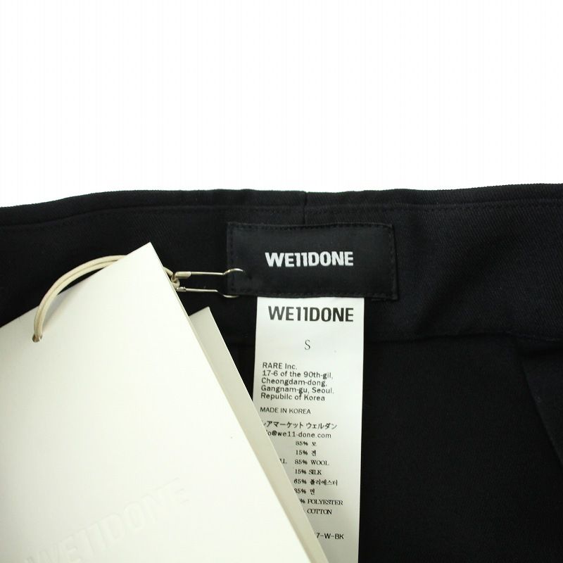 ウェルダン WE11DONE 2021年製 WOMENS BLACK HIGH-WAIST BAGGY ウェルダン WE11DONE 2021年製 WOMENS BLACK HIGH-WAIST BAGGY