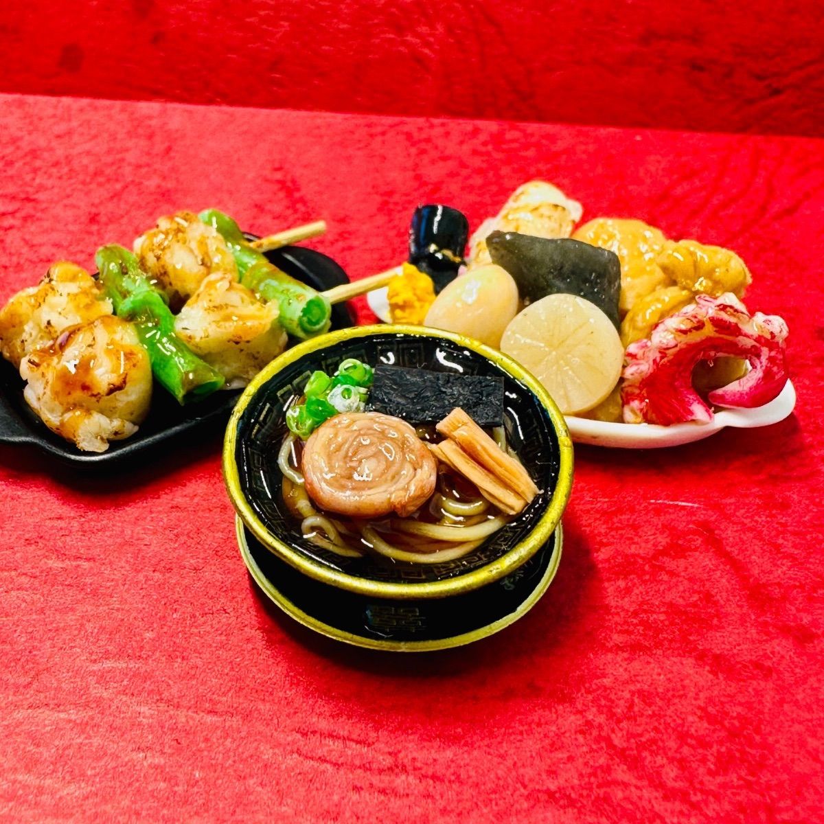 841 屋台セット ラーメン おでん 焼き鳥⭐️ミニチュアフード ドール