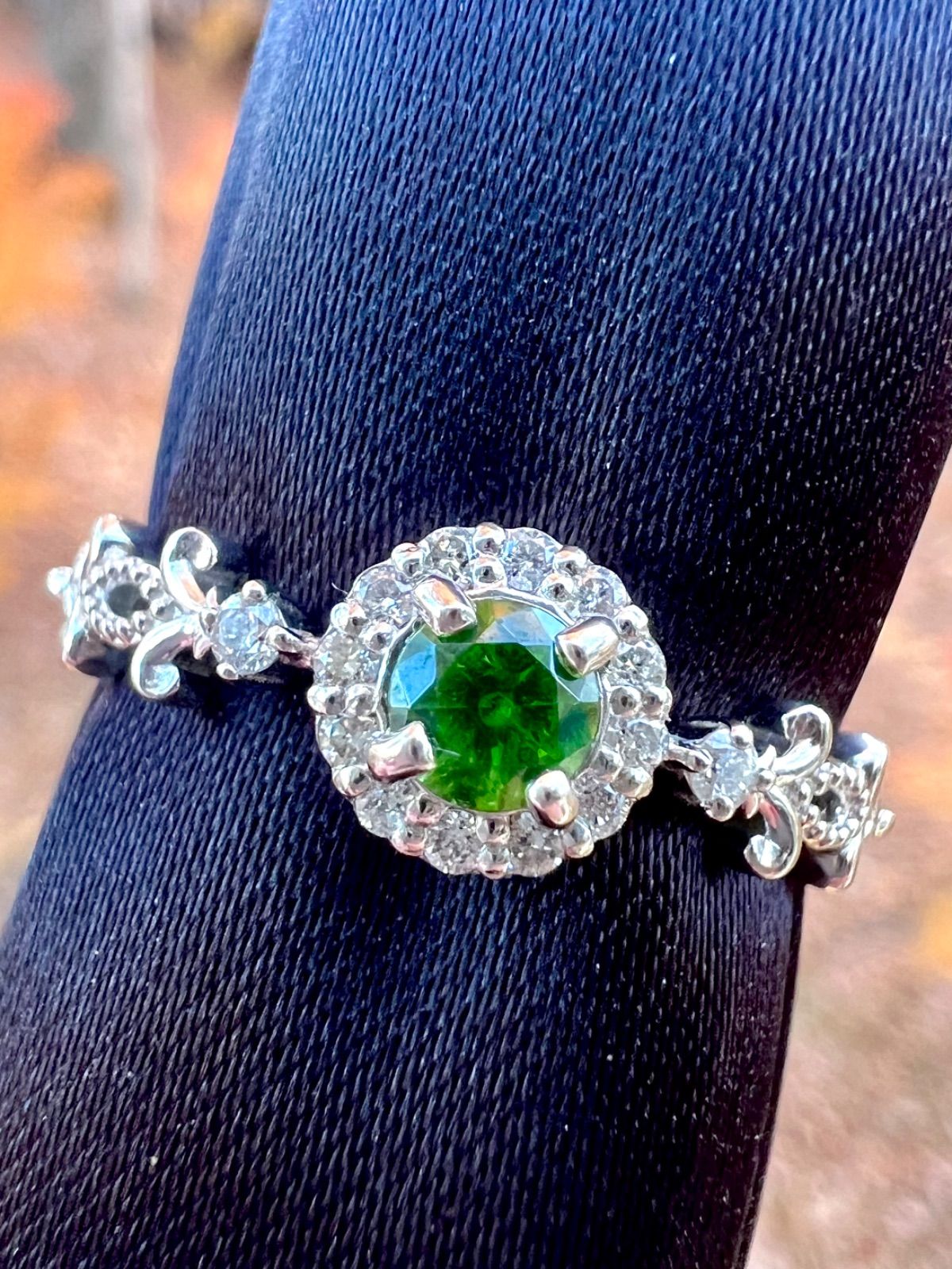 TOP！DEMANTOIDデマントイドガーネットPt950 ダイヤモンドリング JGGL