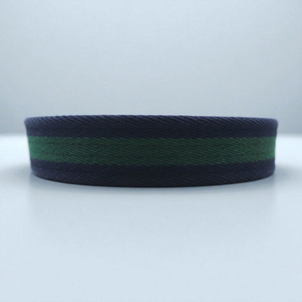 Polo Ralph Lauren ウェブベルト ネイビー コットン キャンバス レザー