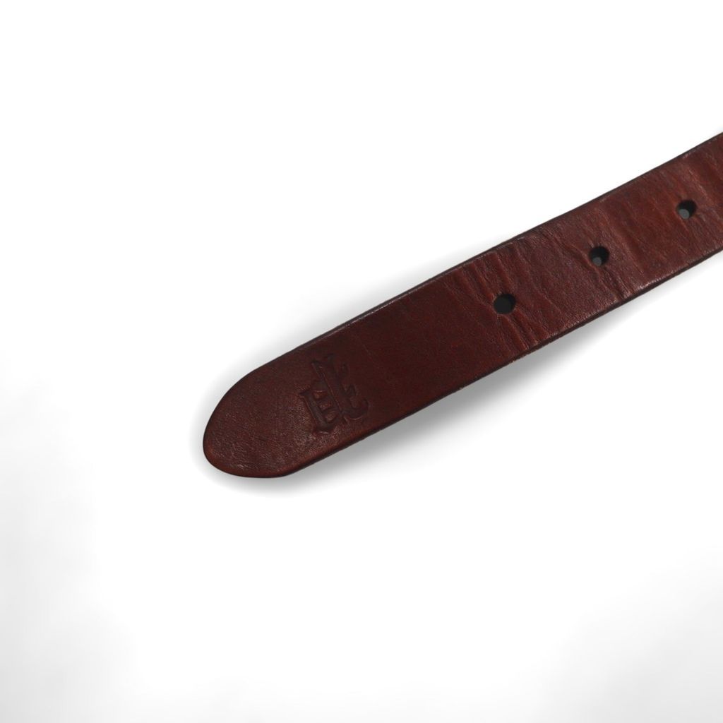 Polo Ralph Lauren ウェブベルト ネイビー コットン キャンバス レザー